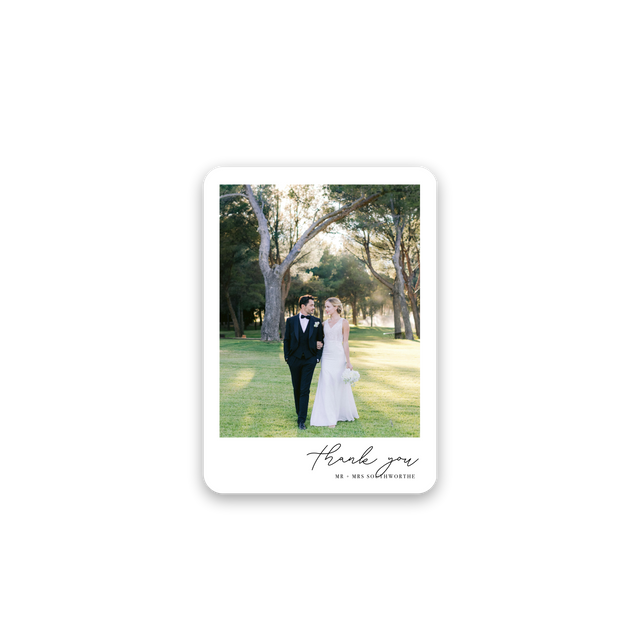 Minimal Elegant Wedding Thank You Card