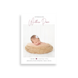 Minimalist birth announcement