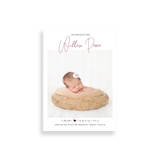 Minimalist birth announcement