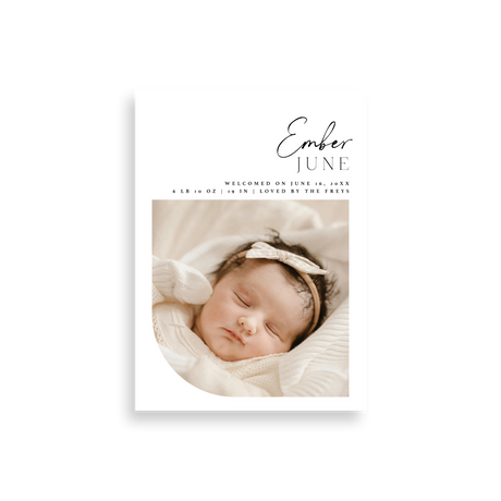Modern Arc birth announcement