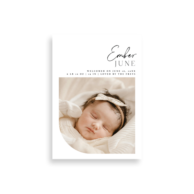 Modern Arc birth announcement