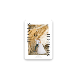 Modern Bold Name Wedding Thank You Card rounded