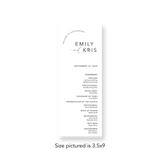 Modern Bold Name wedding program