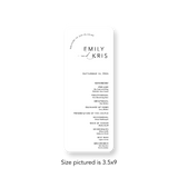 Modern Bold Name wedding program rounded corners