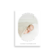Modern Oval birth announcement