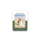 Modern Sage Wedding Thank You Card