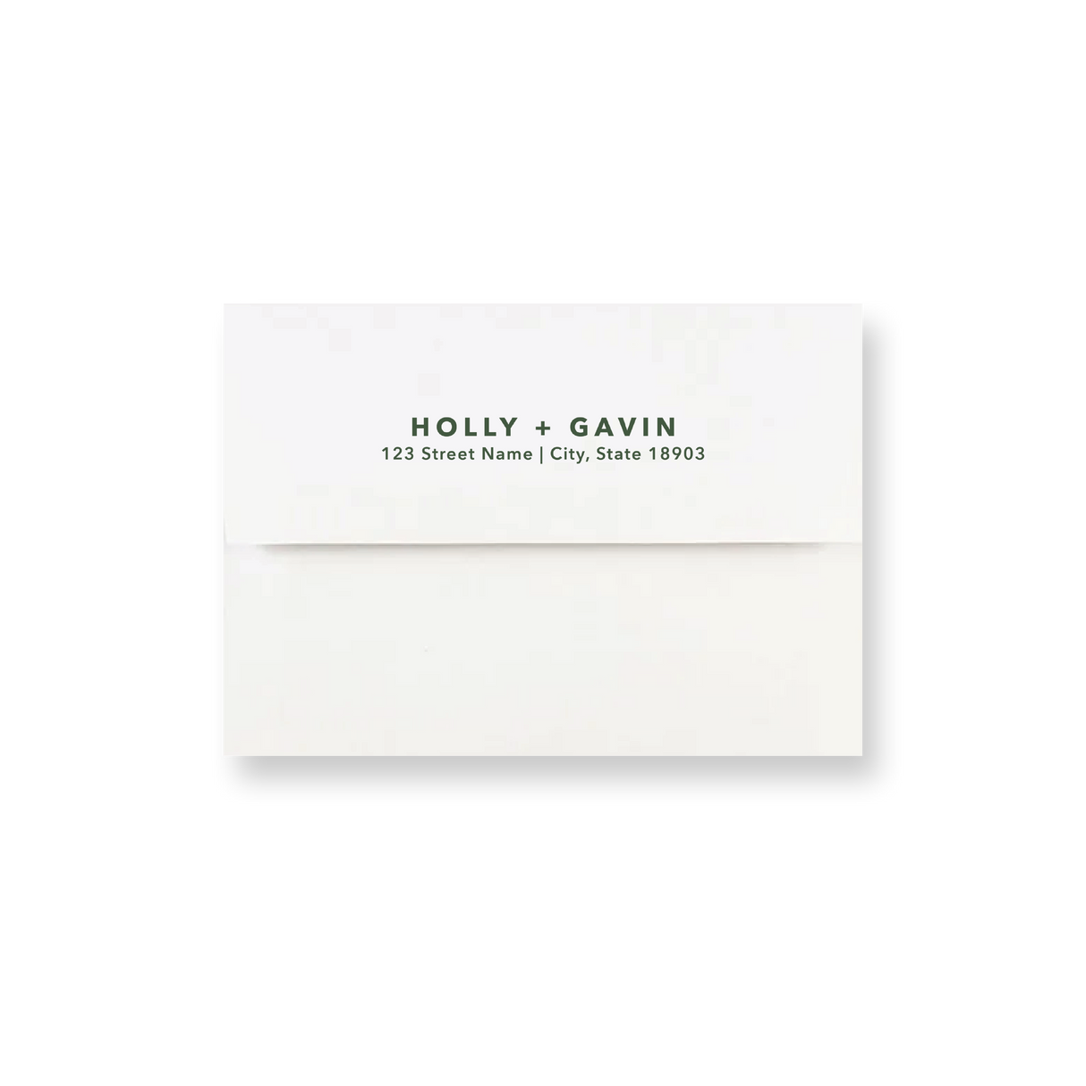 Modern Sage wedding envelope
