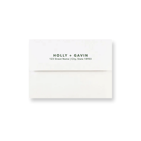Modern Sage wedding envelope