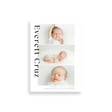 Modern Three Photo birth announcement