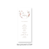 Modern Wildflower wedding program