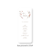 Modern Wildflower wedding program rounded corners