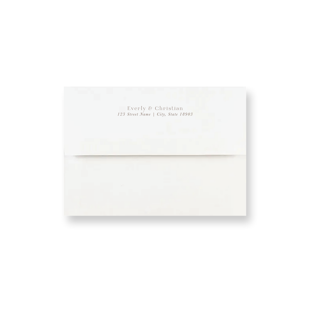Neutral Floral wedding envelope
