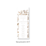 Neutral Floral wedding program