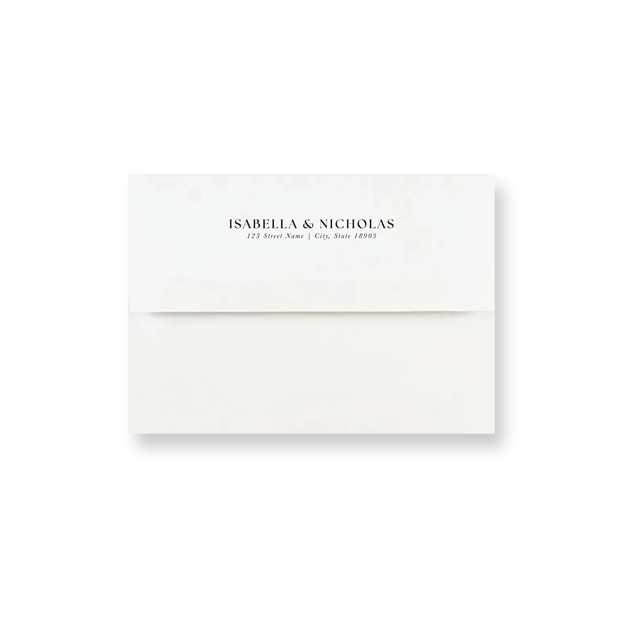 Neutral Oval wedding envelope
