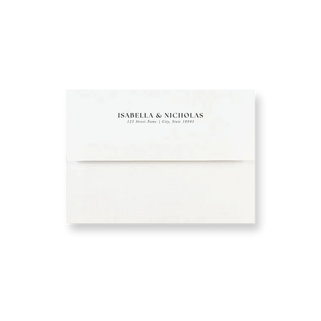 Neutral Oval wedding envelope