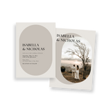 Neutral Oval invitation