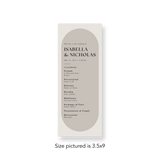 Neutral Oval wedding program