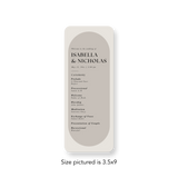 Neutral Oval wedding program rounded corners