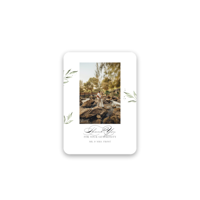Olive Branch Wedding Thank You Card