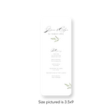 Olive Branch wedding program rounded corners