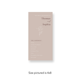 Peony wedding program