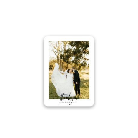 Prestige Script Wedding Thank You Card
