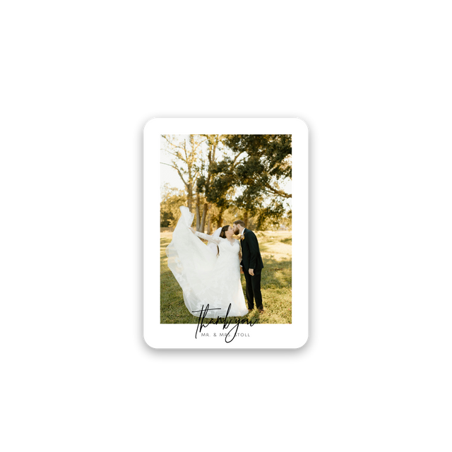 Prestige Script Wedding Thank You Card