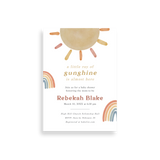 Ray of Sunshine baby shower invitation