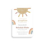 Ray of Sunshine baby shower invitation rounded corners