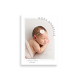 Rounded Corner birth announcement