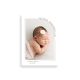 Rounded Corner birth announcement