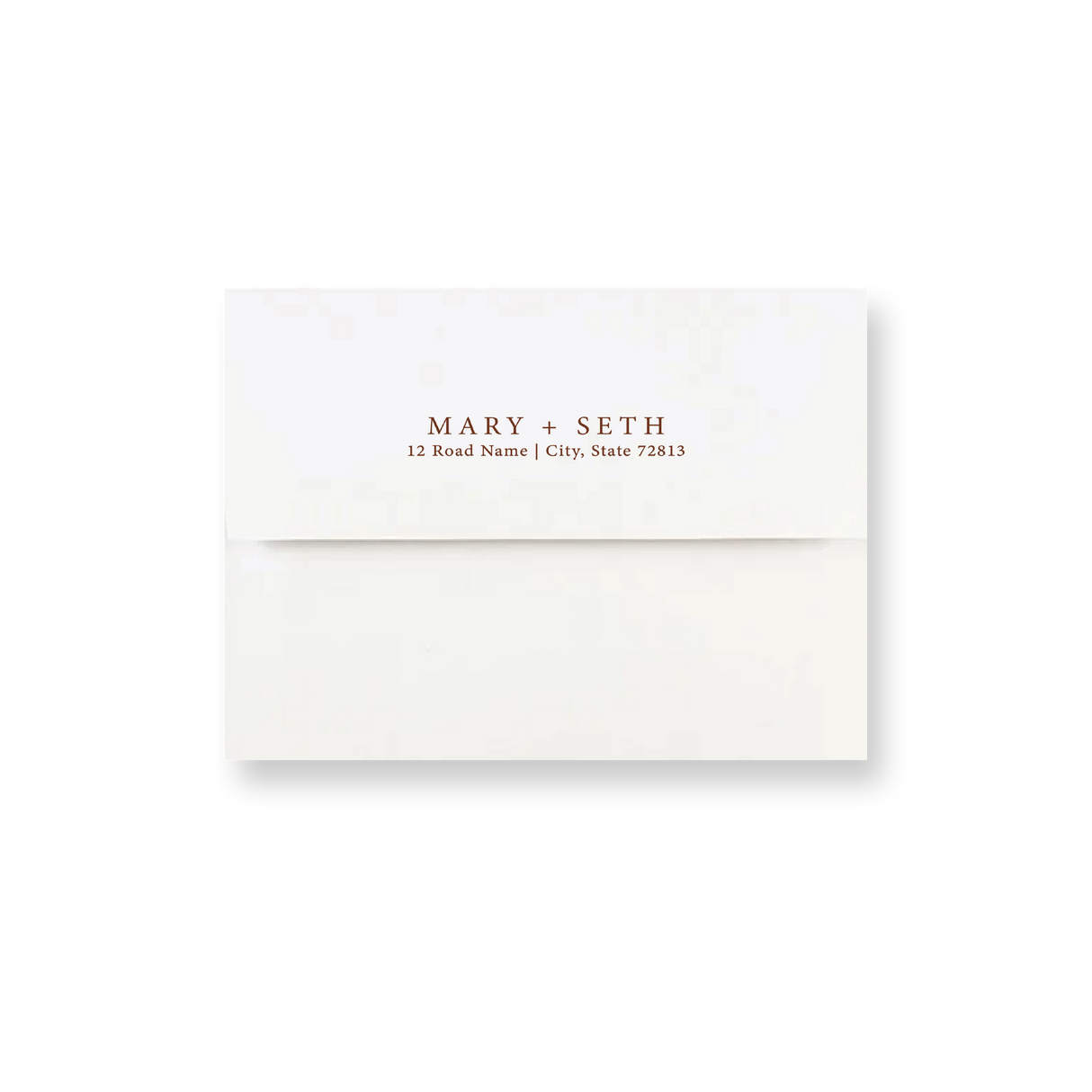 Rust wedding envelope