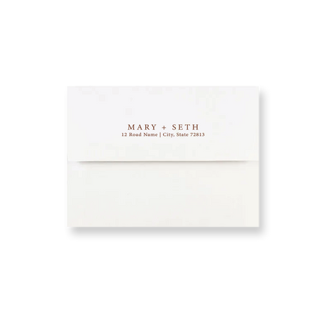 Rust wedding envelope