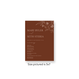 Rust wedding program