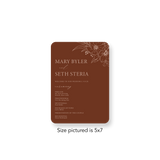 Rust wedding program rounded corners