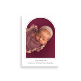 Simple Arched birth announcement