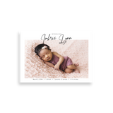 Simple Horizontal birth announcement
