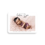 Simple Horizontal birth announcement rounded corners