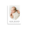 Simple Rounded birth announcement