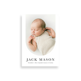 Simple Rounded birth announcement