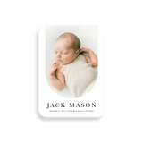 Simple Rounded birth announcement rounded corners