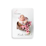 Simplicity birth announcement rounded corners