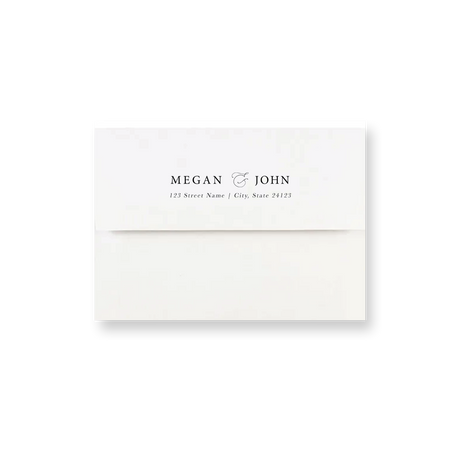 Simplistic White wedding envelope