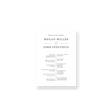 Simplistic White wedding program
