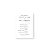 Simplistic White wedding program