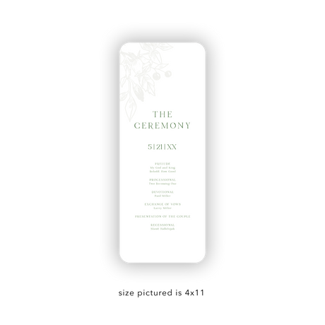 Spring Pink wedding program rounded corners