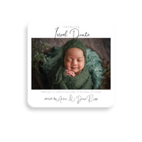 Square Introducing birth announcement rounded corners