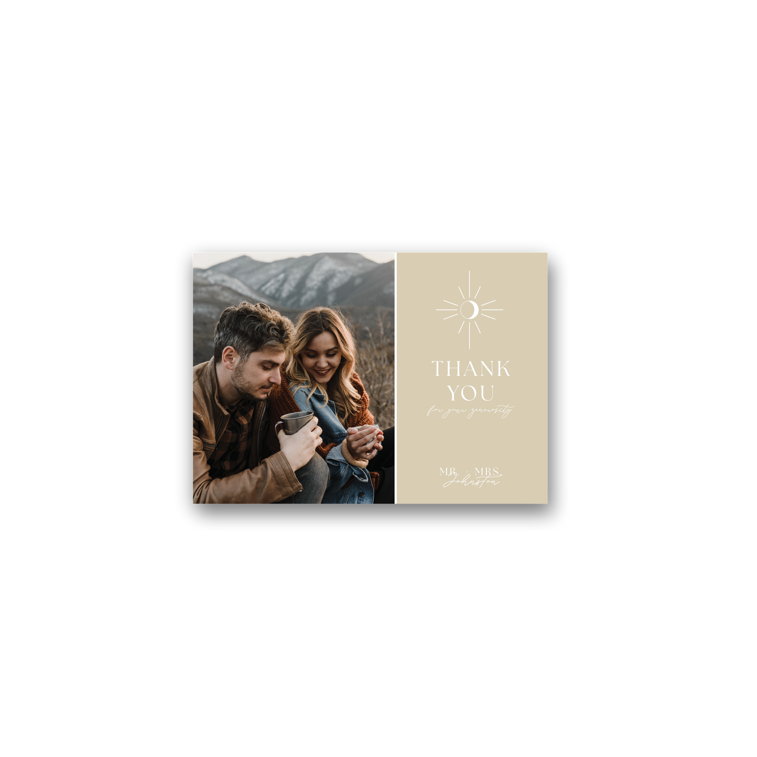 Sun and Moon Wedding Thank You Card