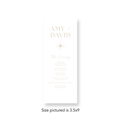 Sun and Moon wedding program