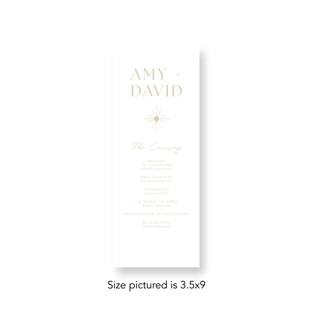 Sun and Moon wedding program